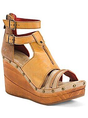 BED/STU  Leather Princess Wedge Sandals (For Women)
